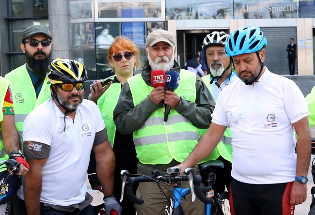 Sessiz Çığlık Bisiklet Turu üyeleri Brüksel'de